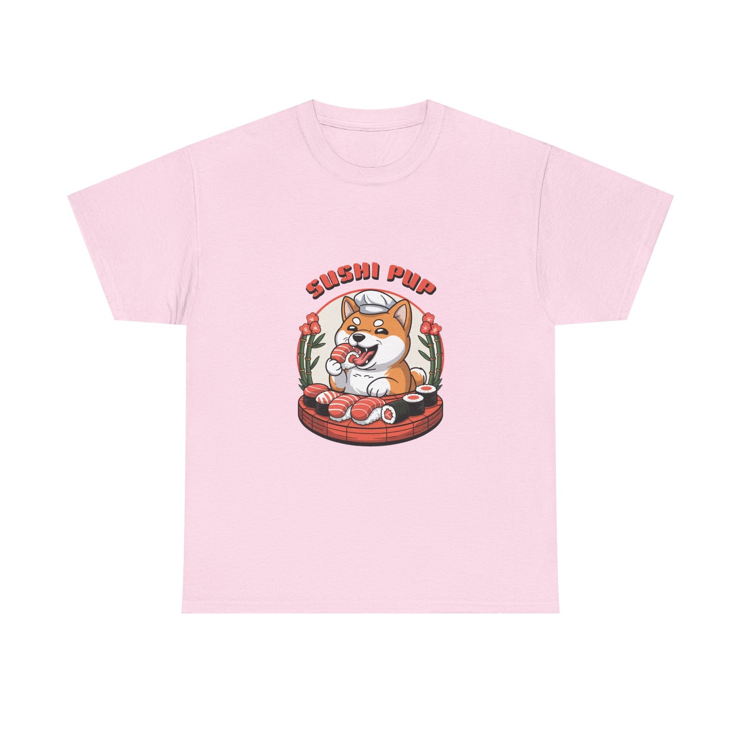 Dog Eating Sushi Tee, Funny Animal Lover Shirt, Foodie Graphic Tshirt, Cute Pet